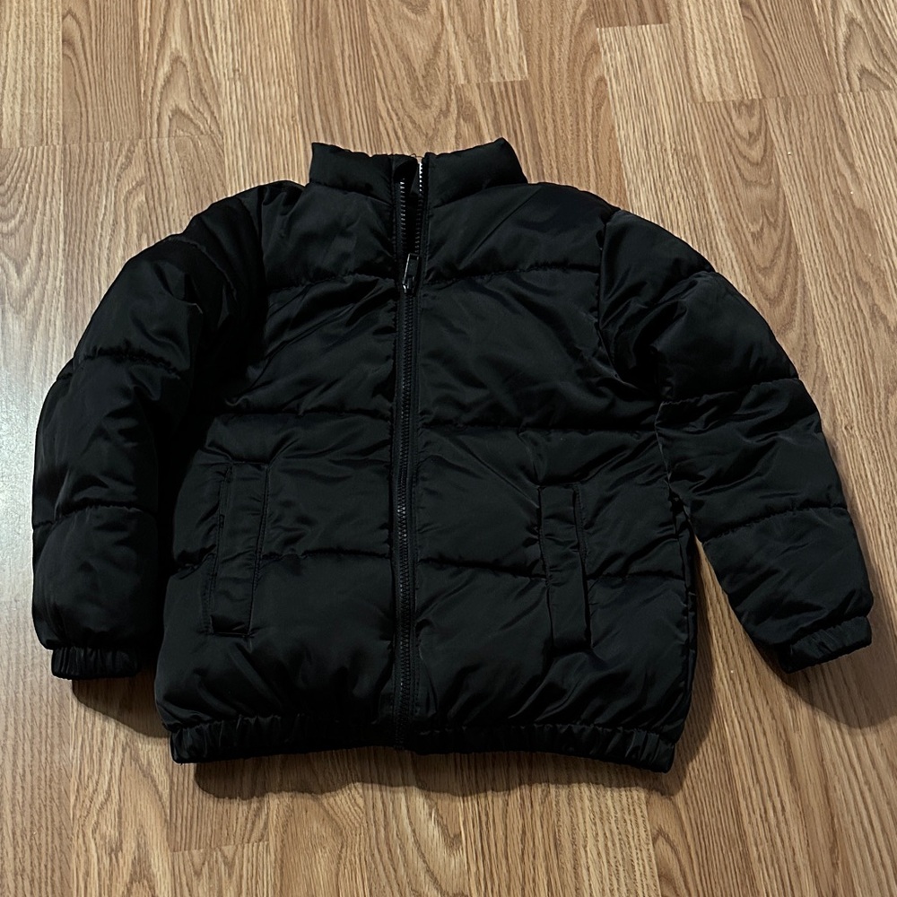 Kids Black Puffer Jacket